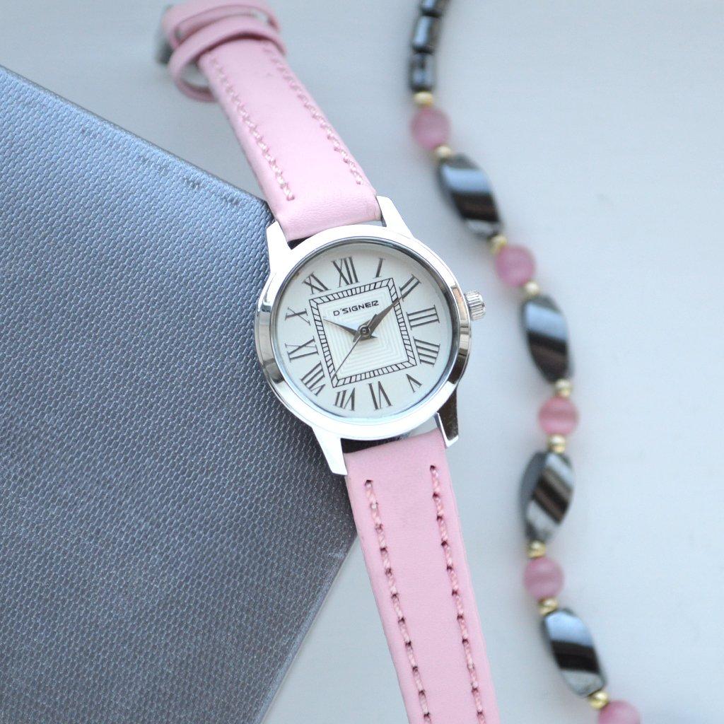 Personalised Engraved Ladies Wrist Watch with Pink Strap