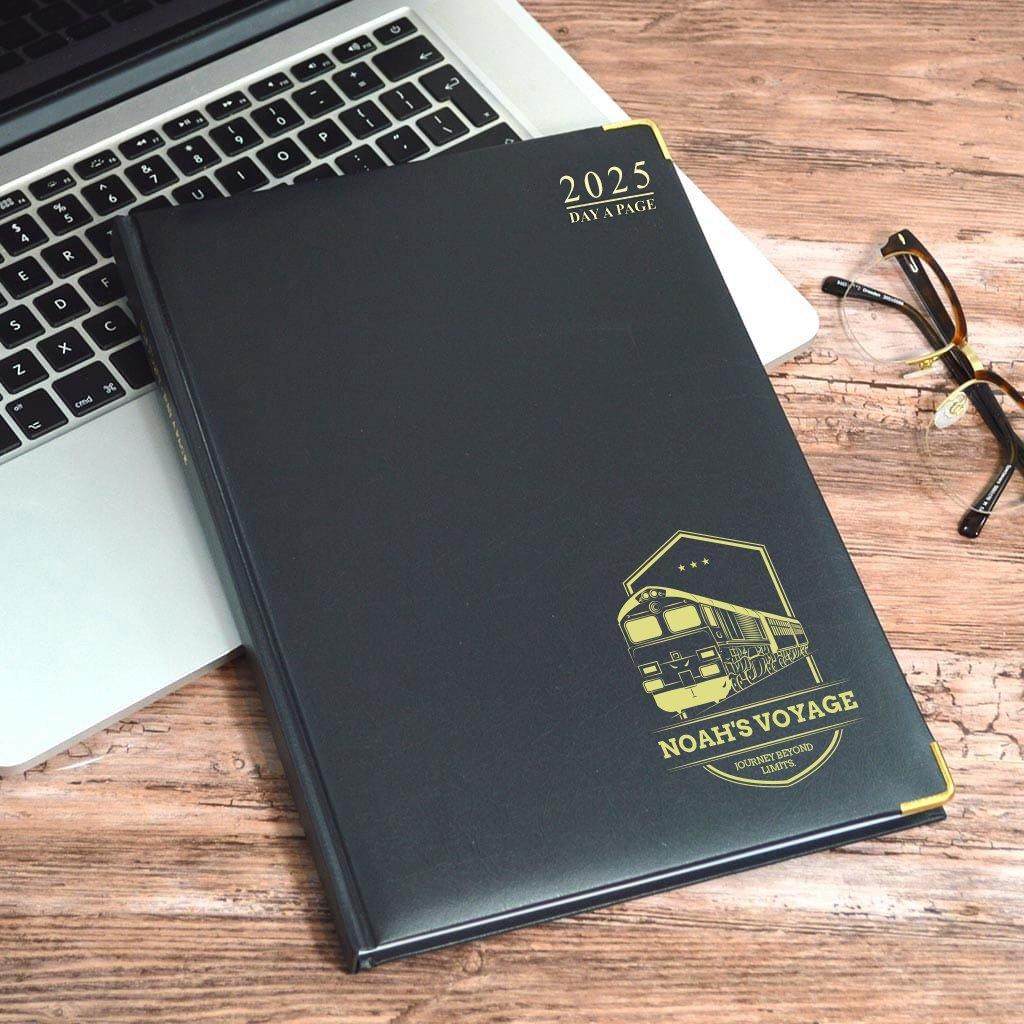 Personalised Diary With Modern Train Design