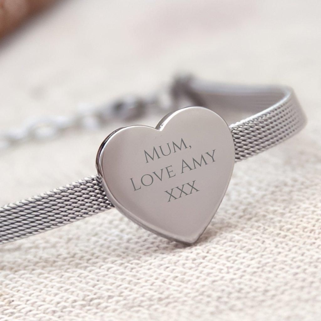 Personalised Heart Bracelet For Mum