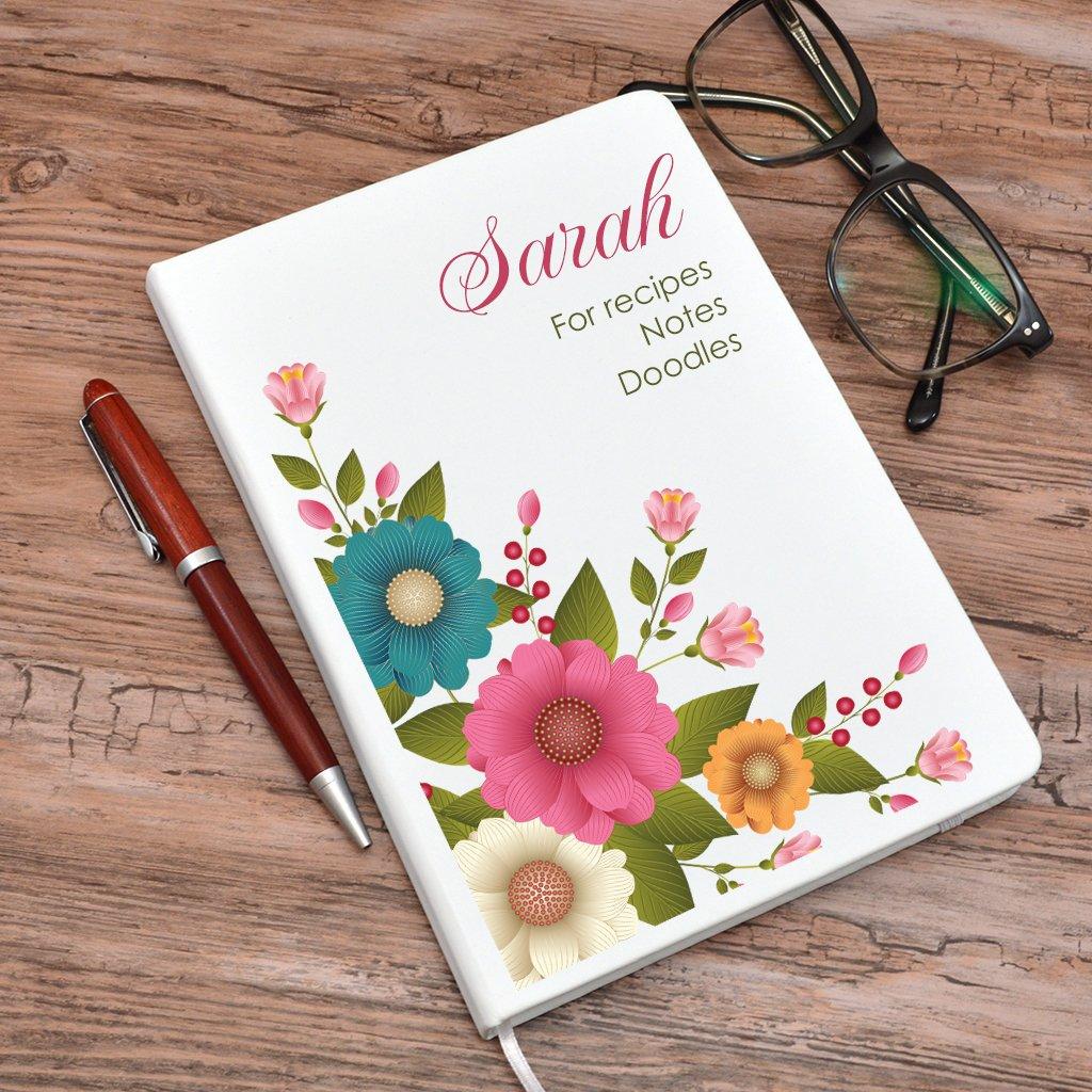 Unique Personalised Floral Notebook Gift for Mum