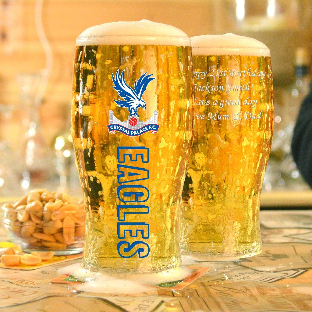 Personalised Crystal Palace Pint Glass Gift