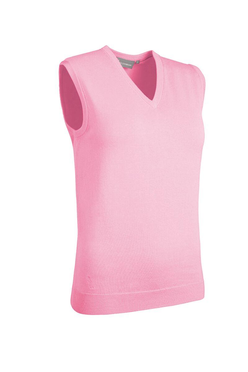 Ladies V Neck Cotton Golf Slipover Candy M