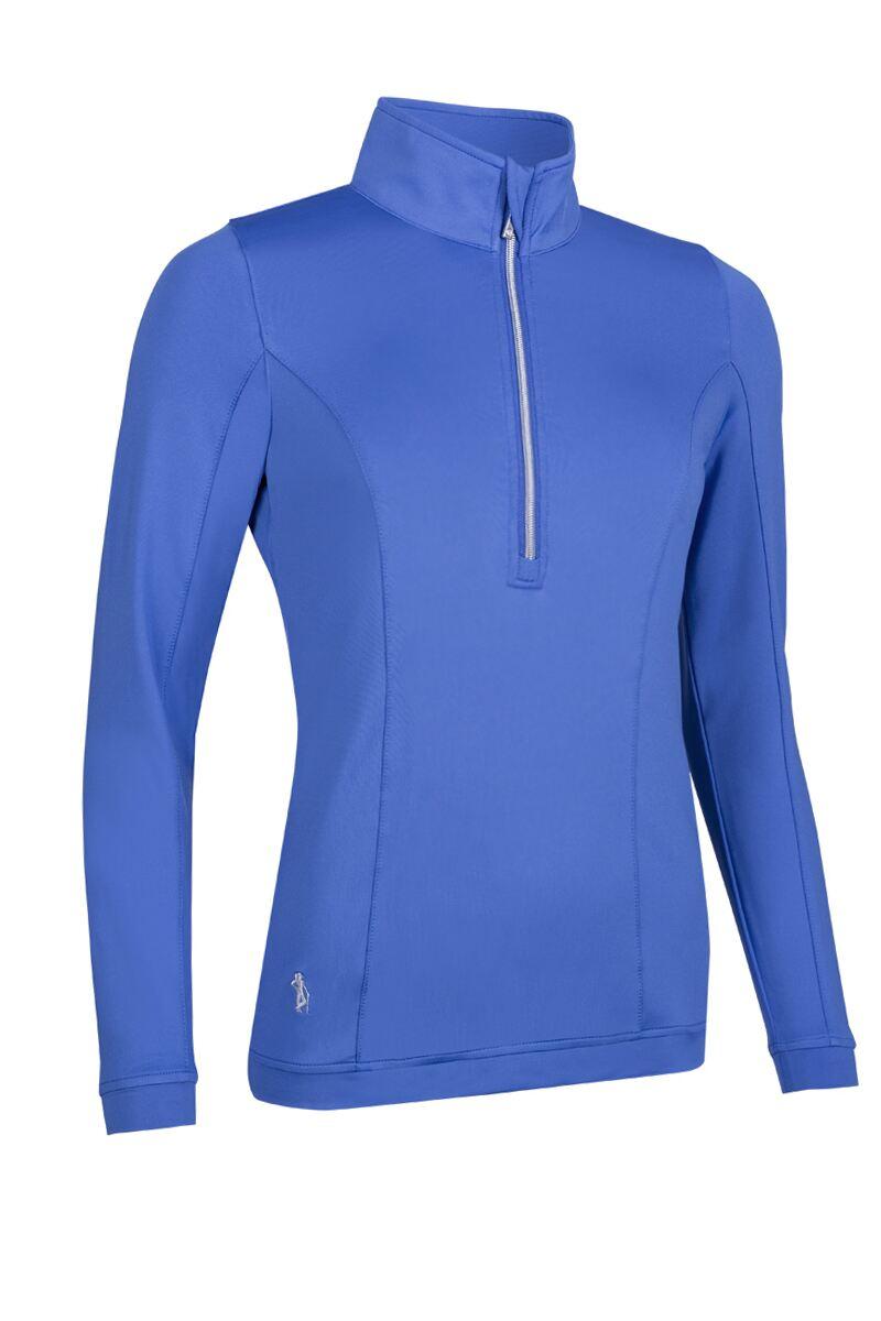 Ladies Quarter Zip Shaped Panel Performance Golf Midlayer Tahiti XL