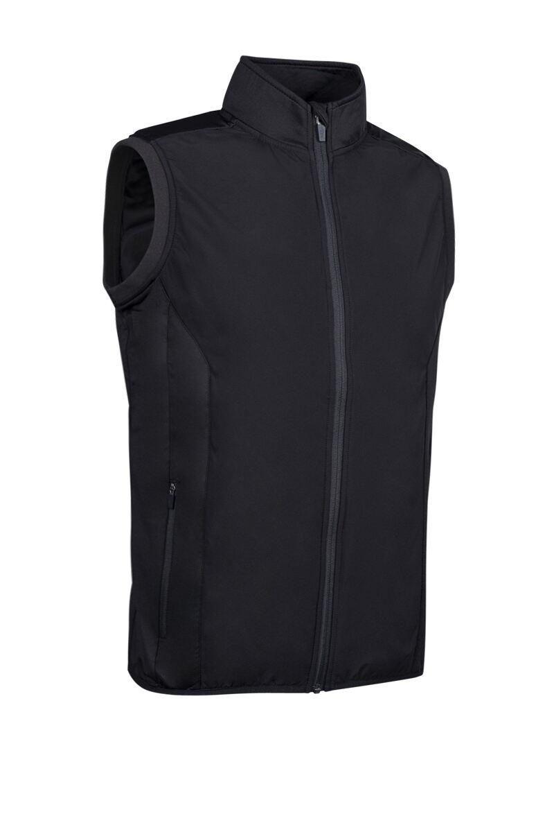 Mens Full Zip Lightweight Quilted Performance Golf Gilet Black S