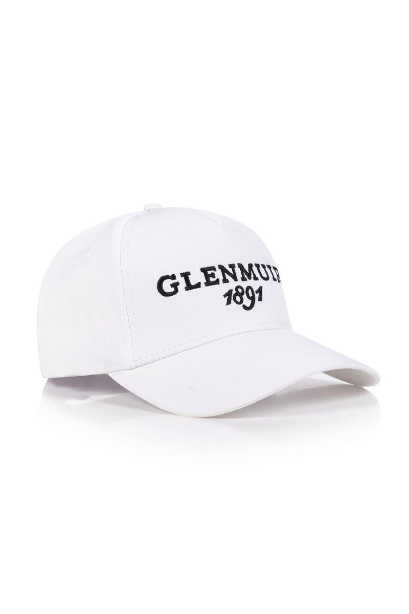 Mens and Ladies Structured Logo Golf Cap White/Black One Size