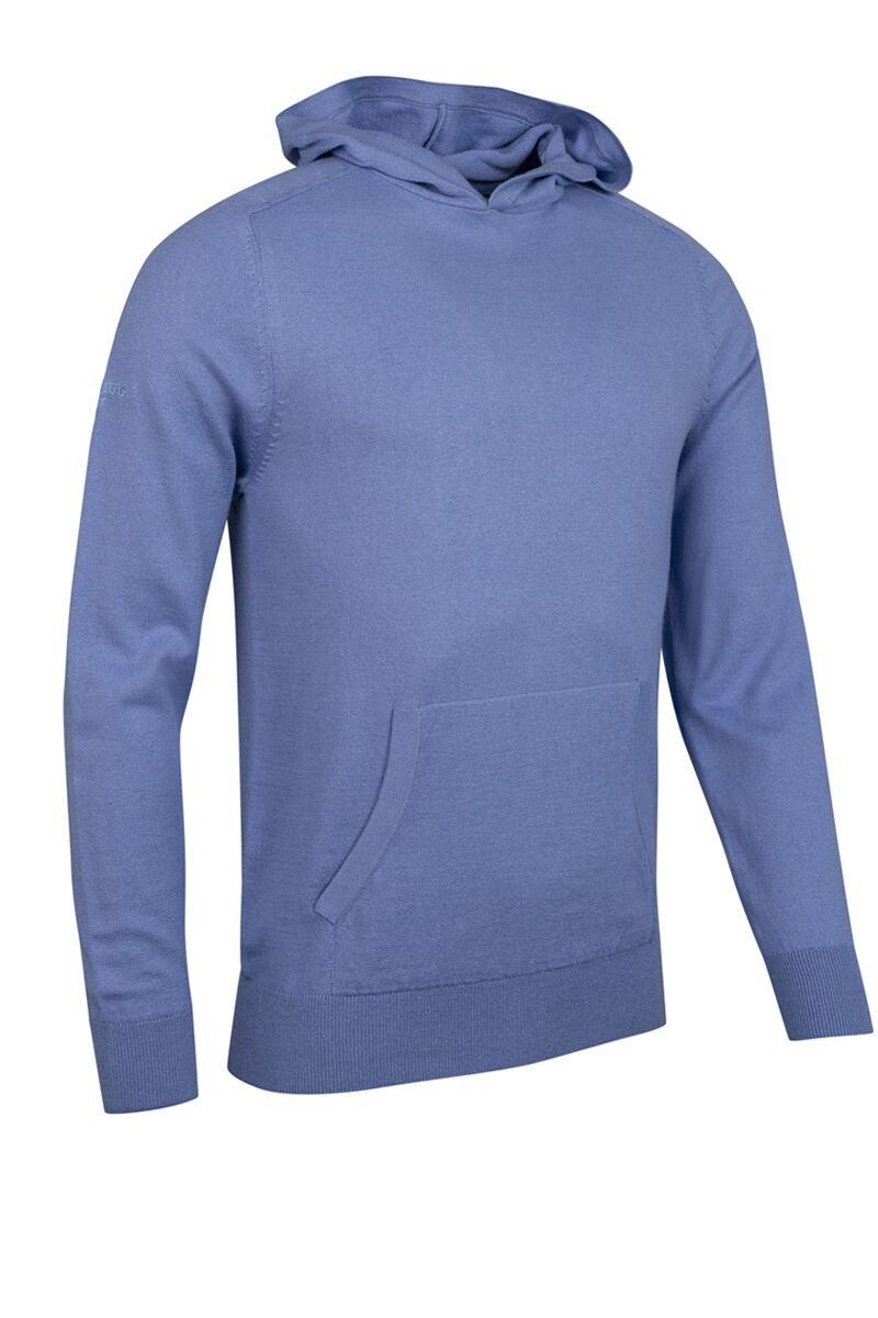 Mens Saddle Sleeve Touch of Cashmere Golf Hoodie Light Blue S