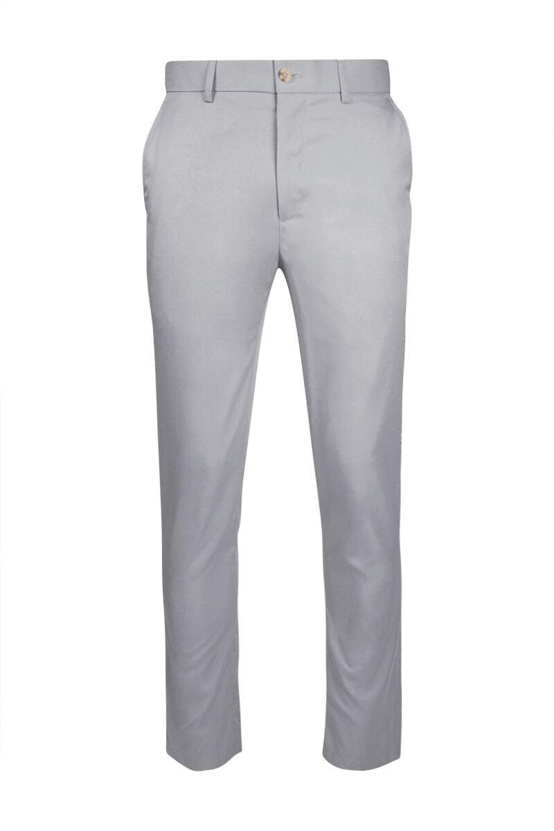 Mens Lightweight Performance Golf Trousers Light Grey Short 34"