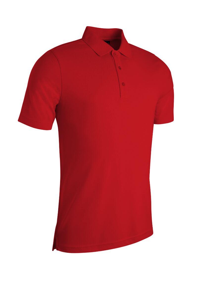 Mens Performance Pique Golf Polo Shirt Garnet S