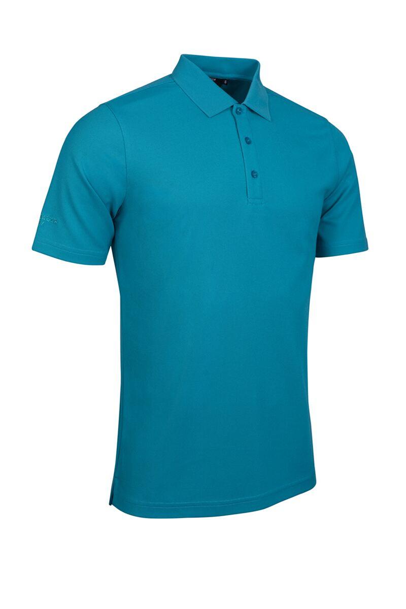 Mens Performance Pique Golf Polo Shirt Lagoon S