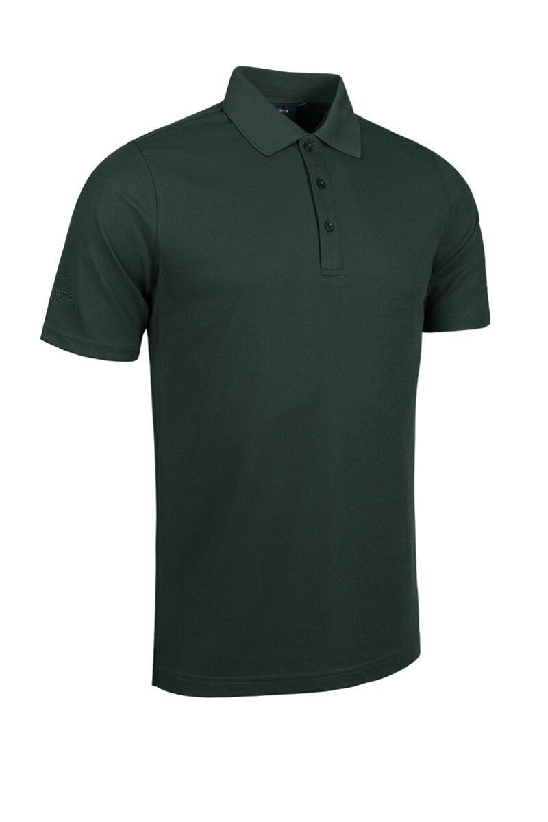 Mens Performance Pique Golf Polo Shirt Tartan Green XXL