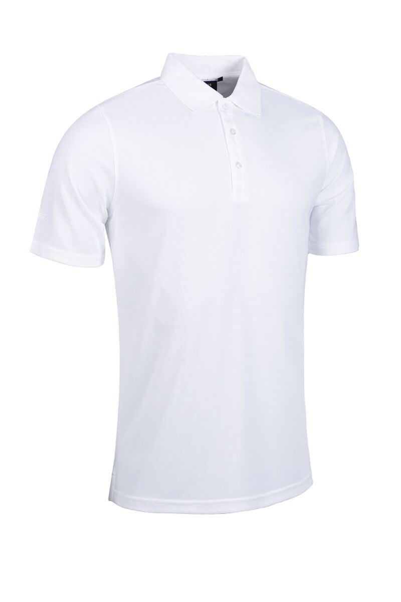 Mens Performance Pique Golf Polo Shirt White XXS