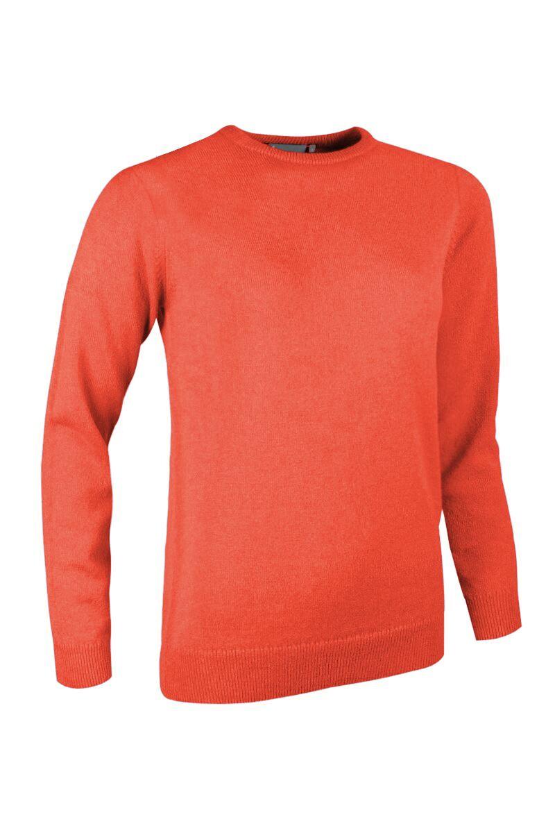 Ladies Crew Neck Lambswool Golf Sweater Apricot S