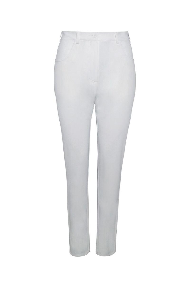 Ladies Lightweight Stretch Performance Golf Trousers White UK 14 Long [31"]