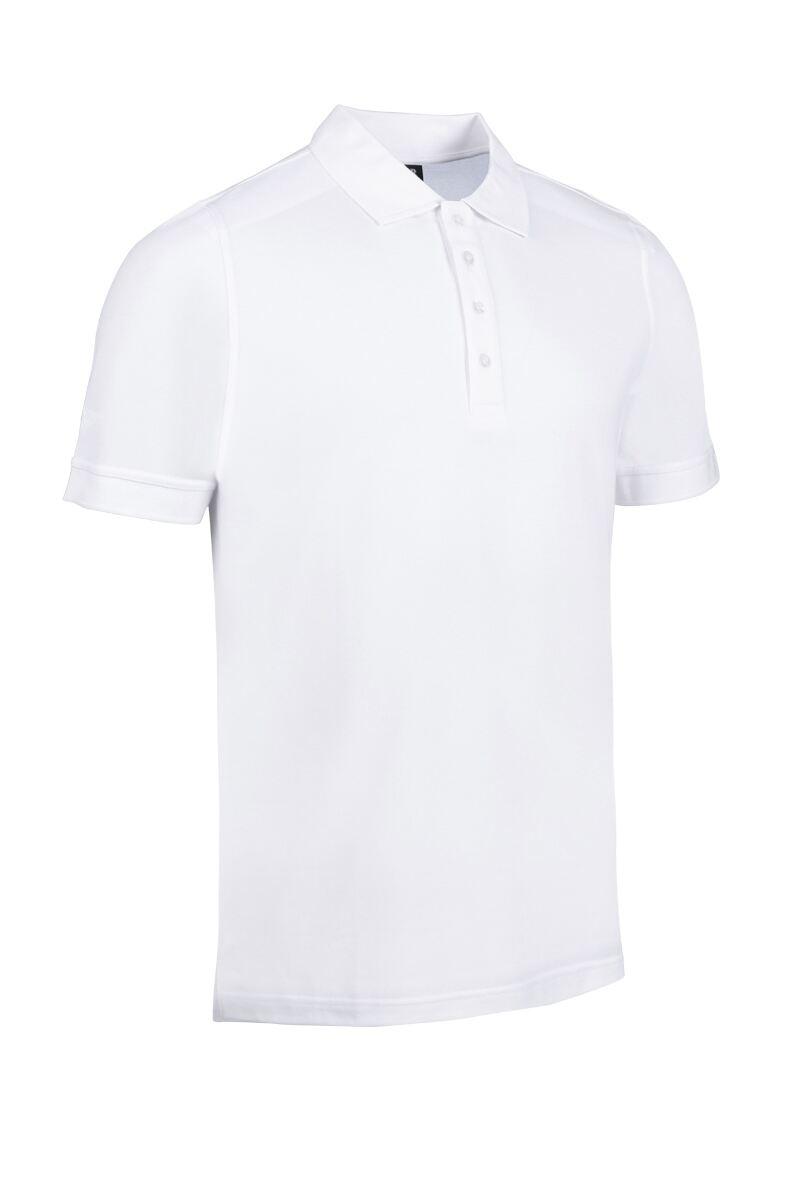 Mens Cotton Pique Golf Polo Shirt White XXL