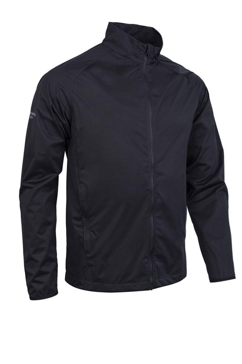 Mens Full Zip Lightweight Stretch Water Repellent Golf Jacket Black S