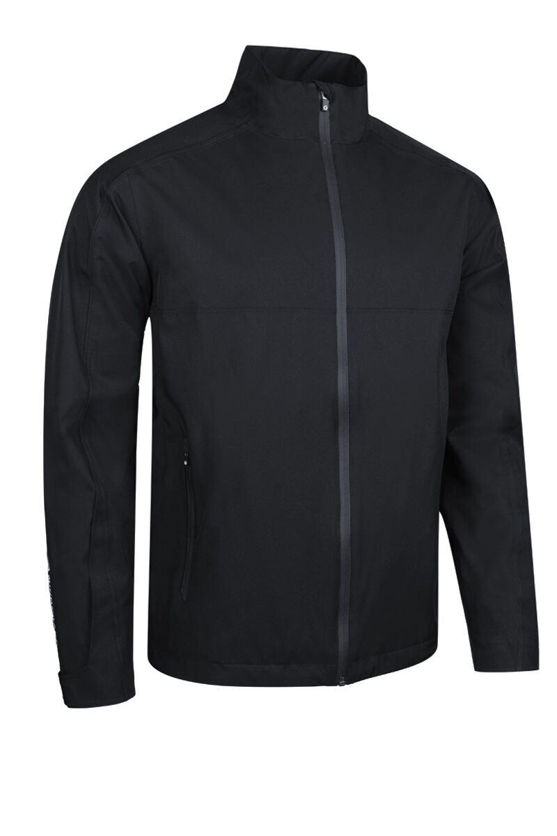 Mens Chest and Sleeve Panel Waterproof Golf Jacket Black M