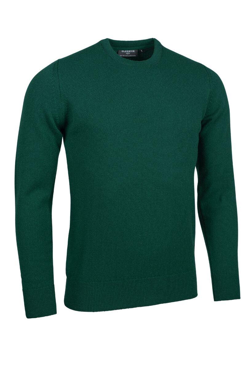 Mens Crew Neck Lambswool Golf Sweater Bottle S