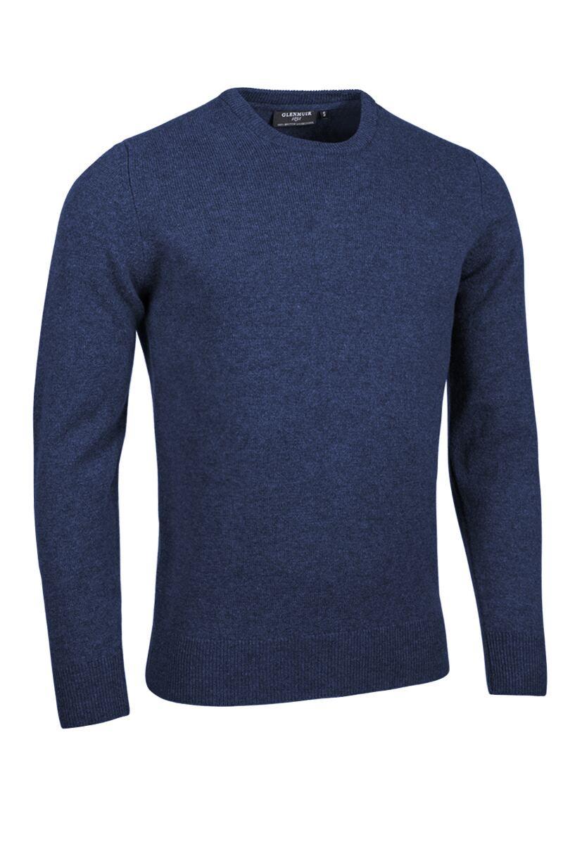 Mens Crew Neck Lambswool Golf Sweater Rhapsody Marl M