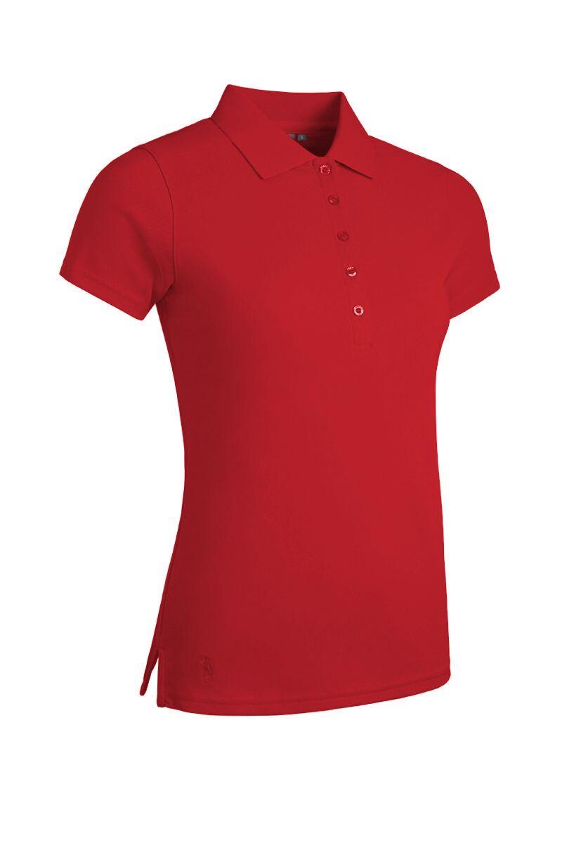 Ladies Performance Pique Golf Polo Shirt Garnet M