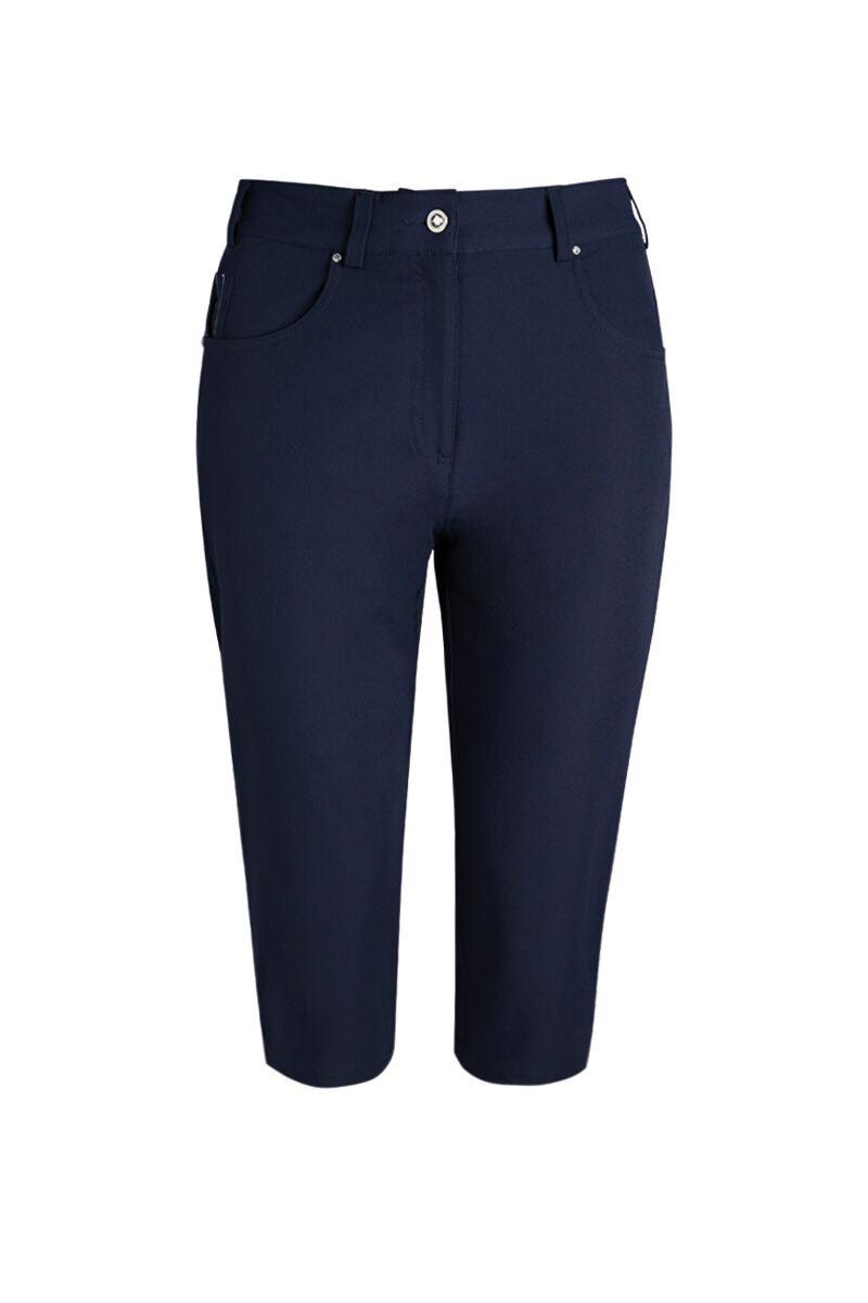 Ladies Lightweight Stretch Performance Golf Pedal Pushers Navy UK 8