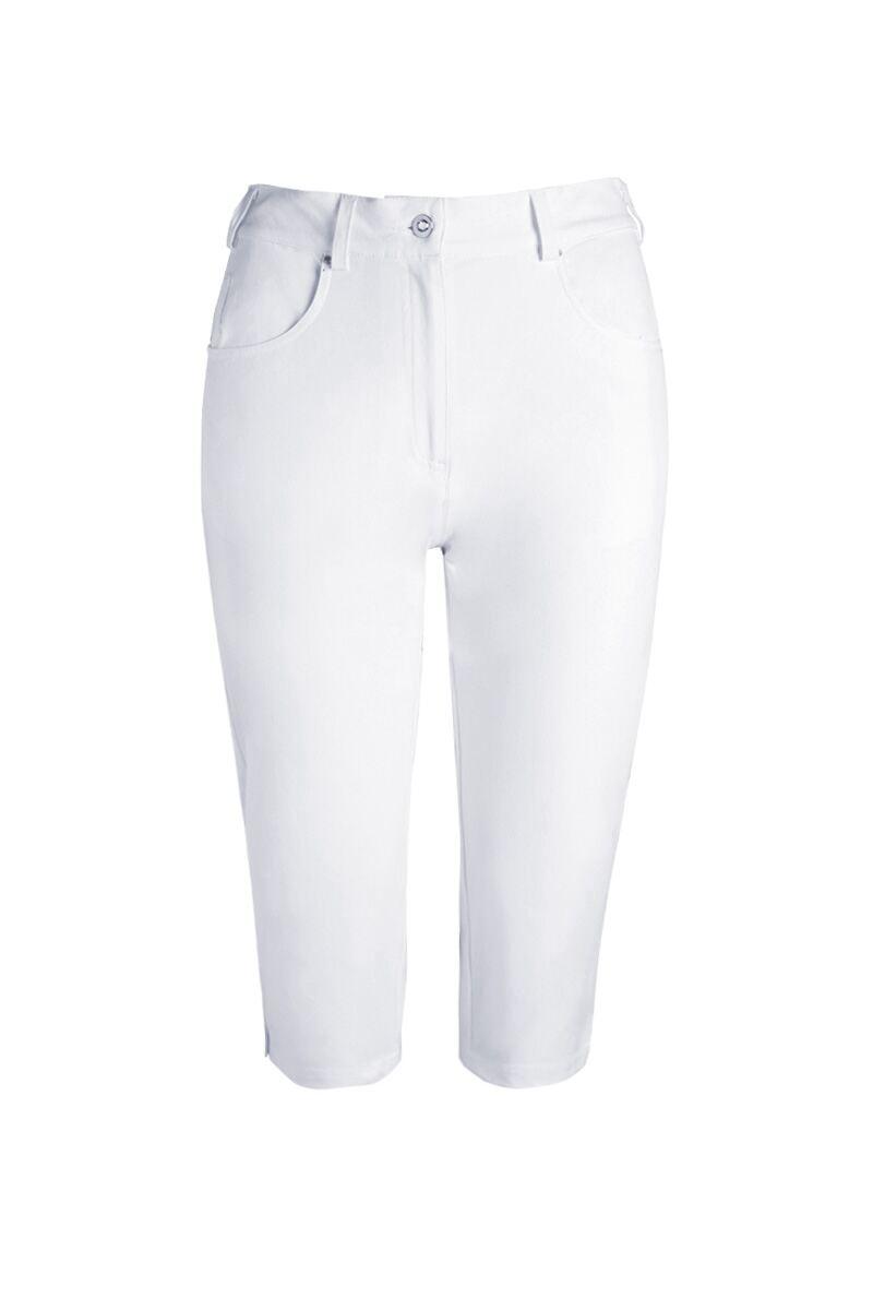 Ladies Lightweight Stretch Performance Golf Pedal Pushers White UK 8