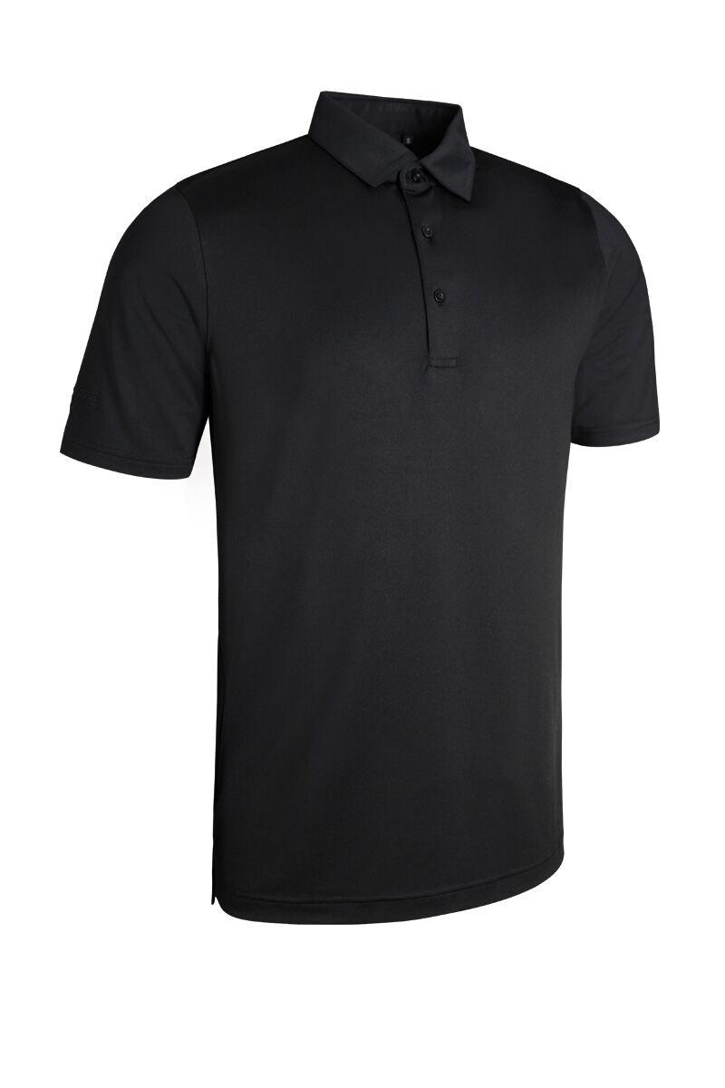 Mens Tailored Collar Performance Golf Shirt Black S