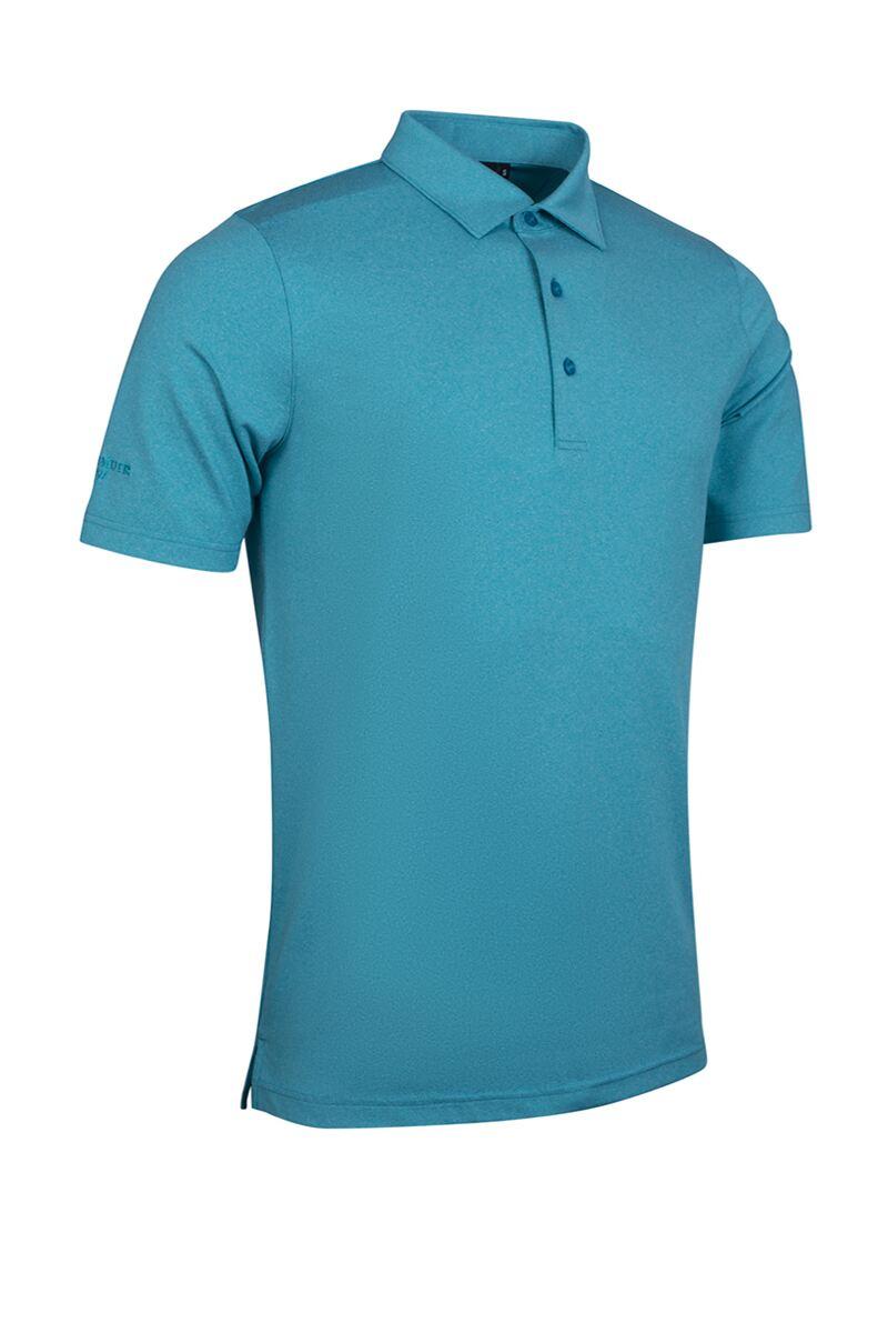 Mens Tailored Collar Performance Golf Shirt Lagoon Marl S