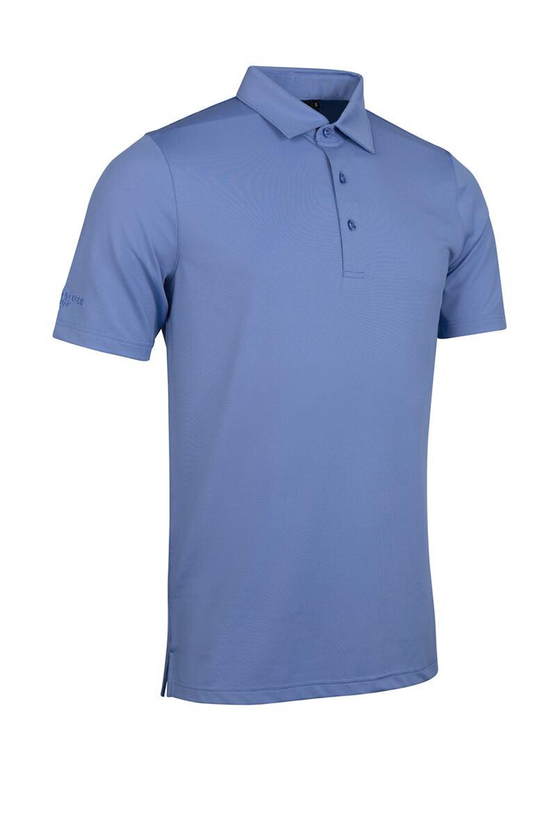 Mens Tailored Collar Performance Golf Shirt Light Blue S