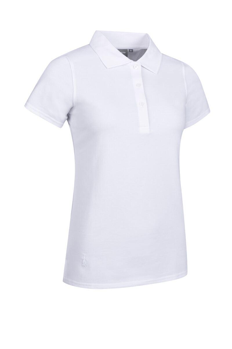 Ladies Cotton Pique Golf Polo Shirt White XL