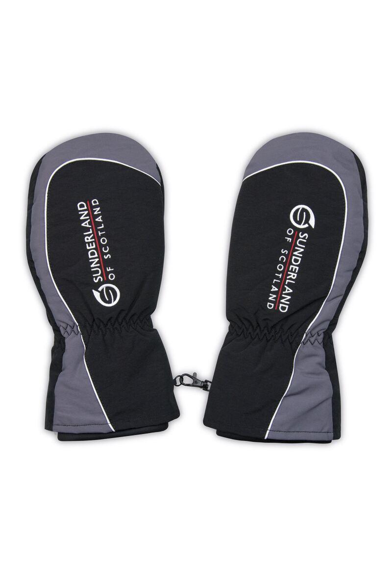 Mens And Ladies Thermal Lined Showerproof Golf Mittens Black One Size