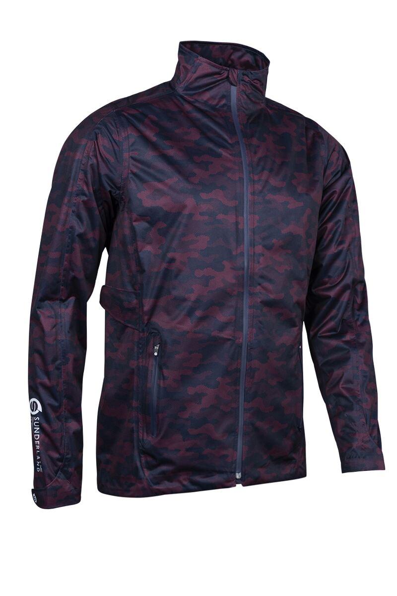 Mens Whisperdry Lightweight Waterproof Golf Jacket Mulberry Camo/Navy M