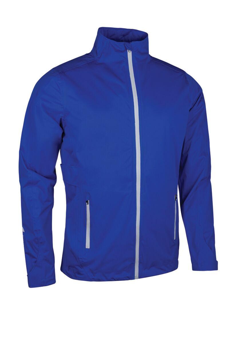 Mens Whisperdry Lightweight Waterproof Golf Jacket Electric Blue/Silver S