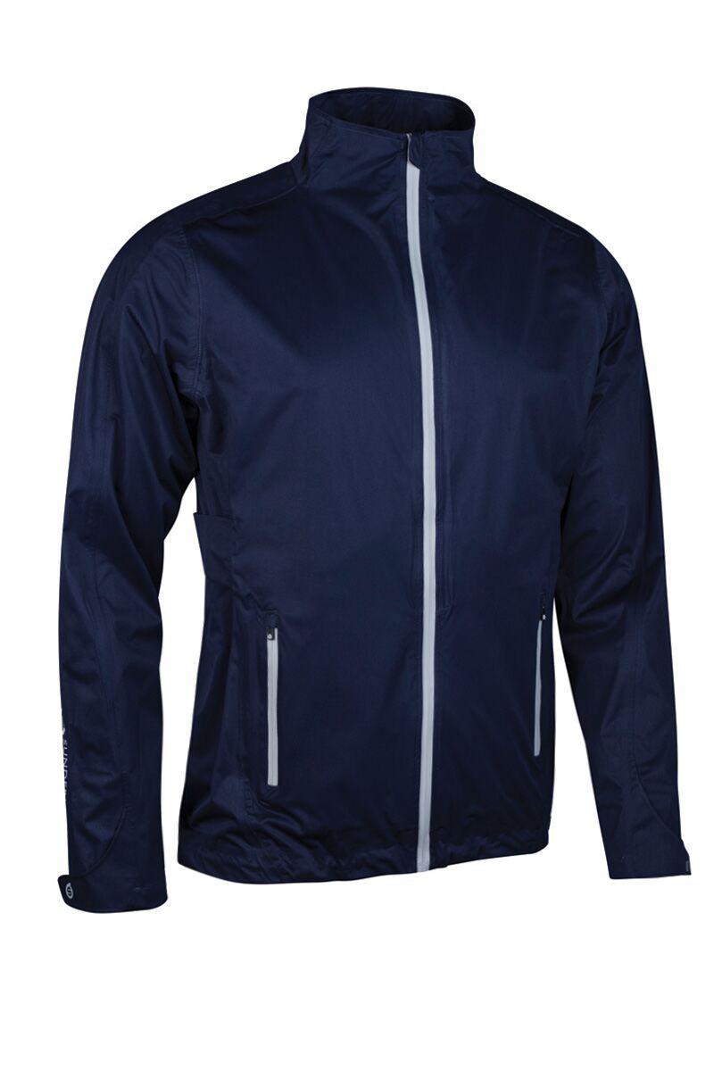 Mens Whisperdry Lightweight Waterproof Golf Jacket Navy/Silver M