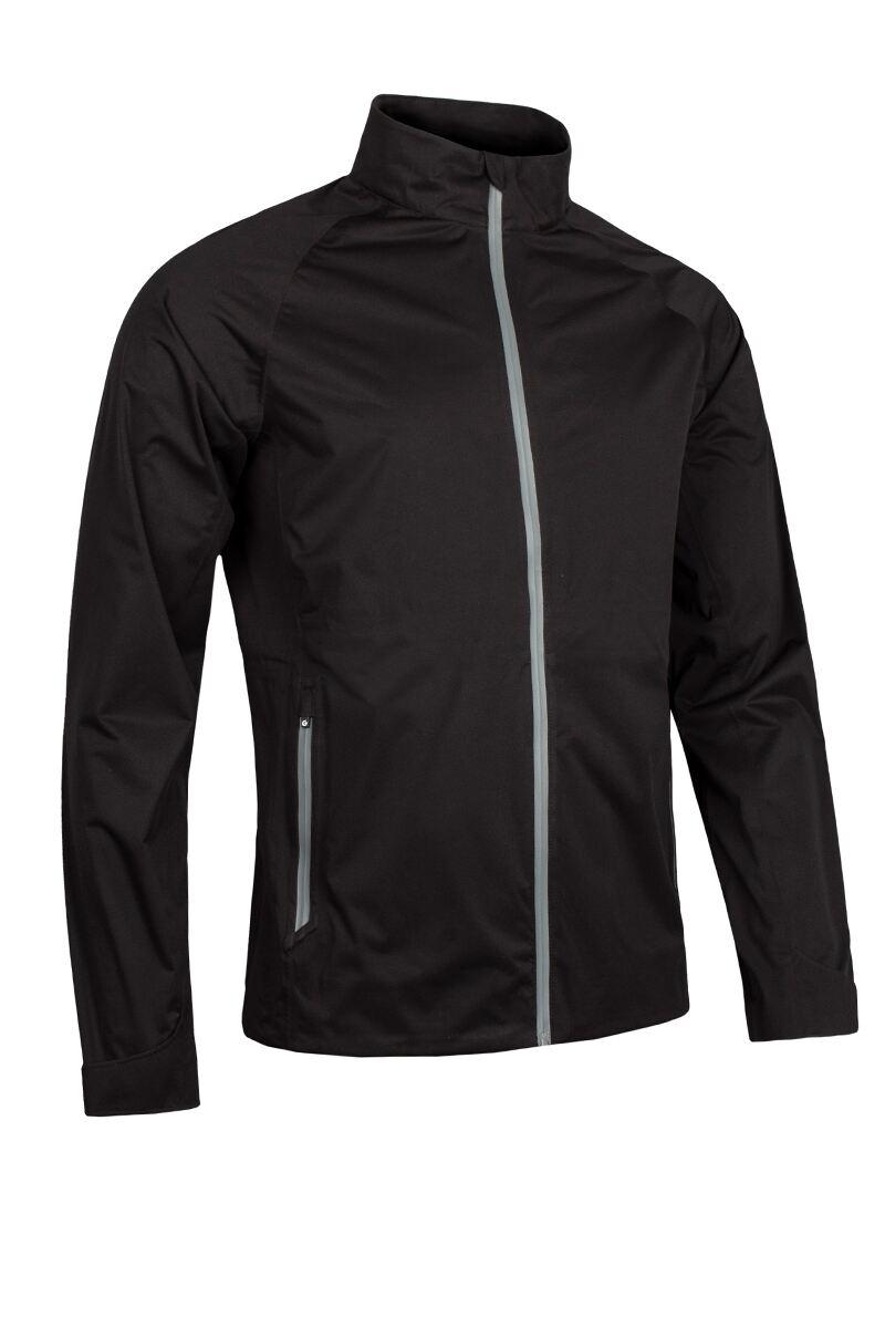 Mens Whisperdry Lightweight Stretch Waterproof Golf Jacket Black/Gunmetal S