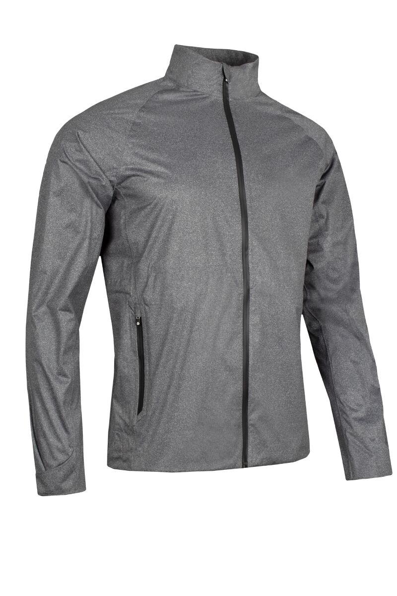 Mens Whisperdry Lightweight Stretch Waterproof Golf Jacket Gunmetal Marl/Black M