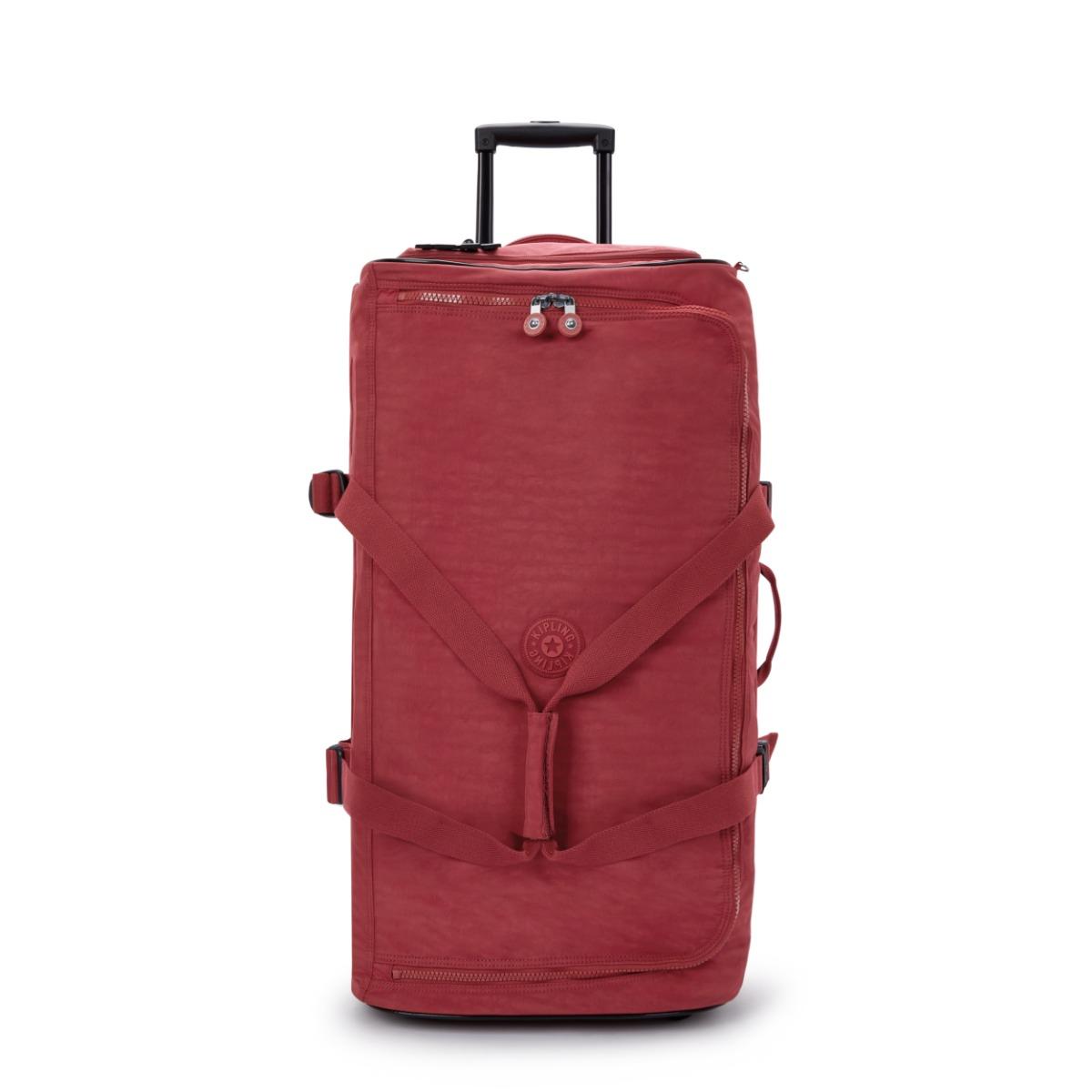 Kipling Wheeled Luggage Teagan L Funky Red Large Woman 56% Recycled Polyamide, 44% Polyamide