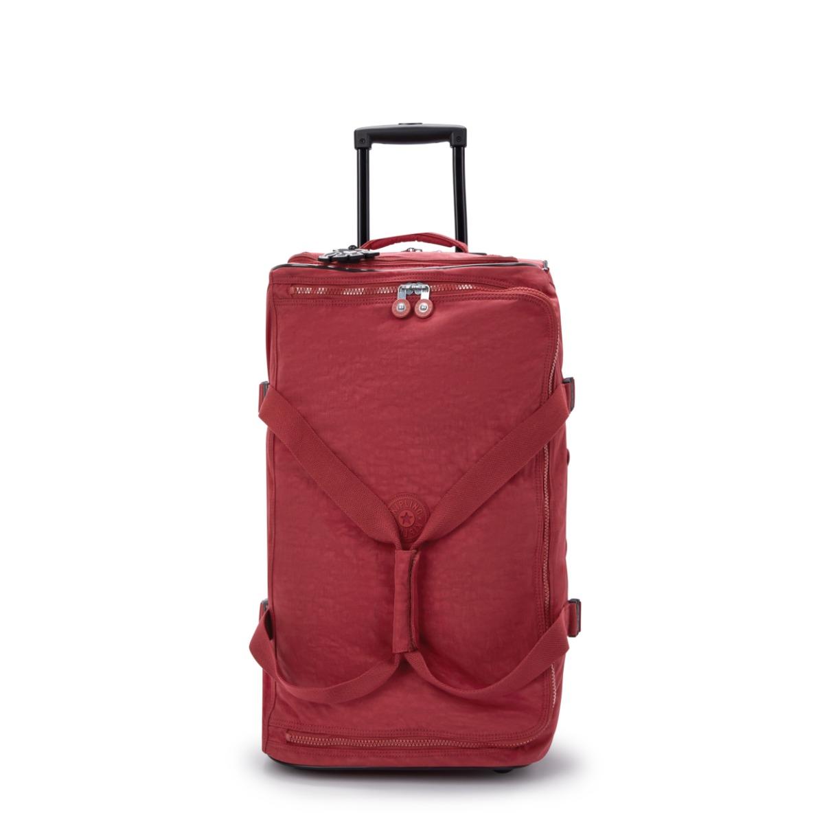 Kipling Wheeled Luggage Teagan M Funky Red Medium Woman 56% Recycled Polyamide, 44% Polyamide