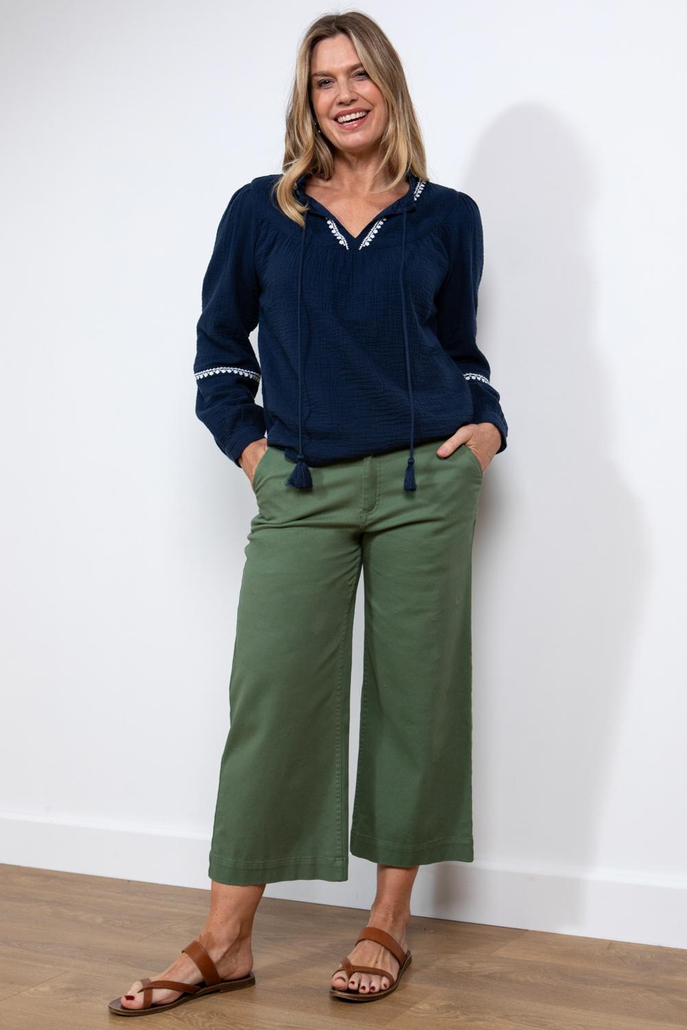 Lily & Me Isla Crop Trouser Twill