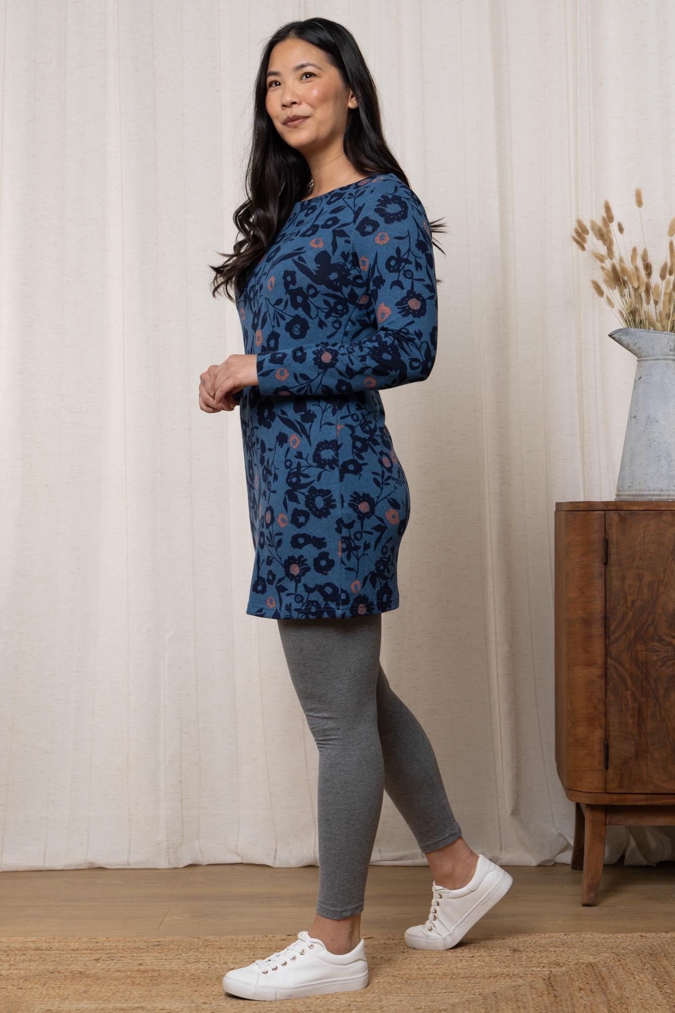 Lily & Me Angela Long Sleeve Printed Knit Tunic