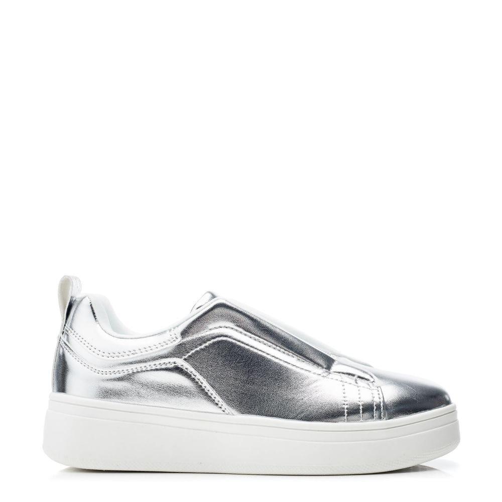 Moda In Pelle Adaline Silver Porvair 36 Size: EU 36 / UK 3