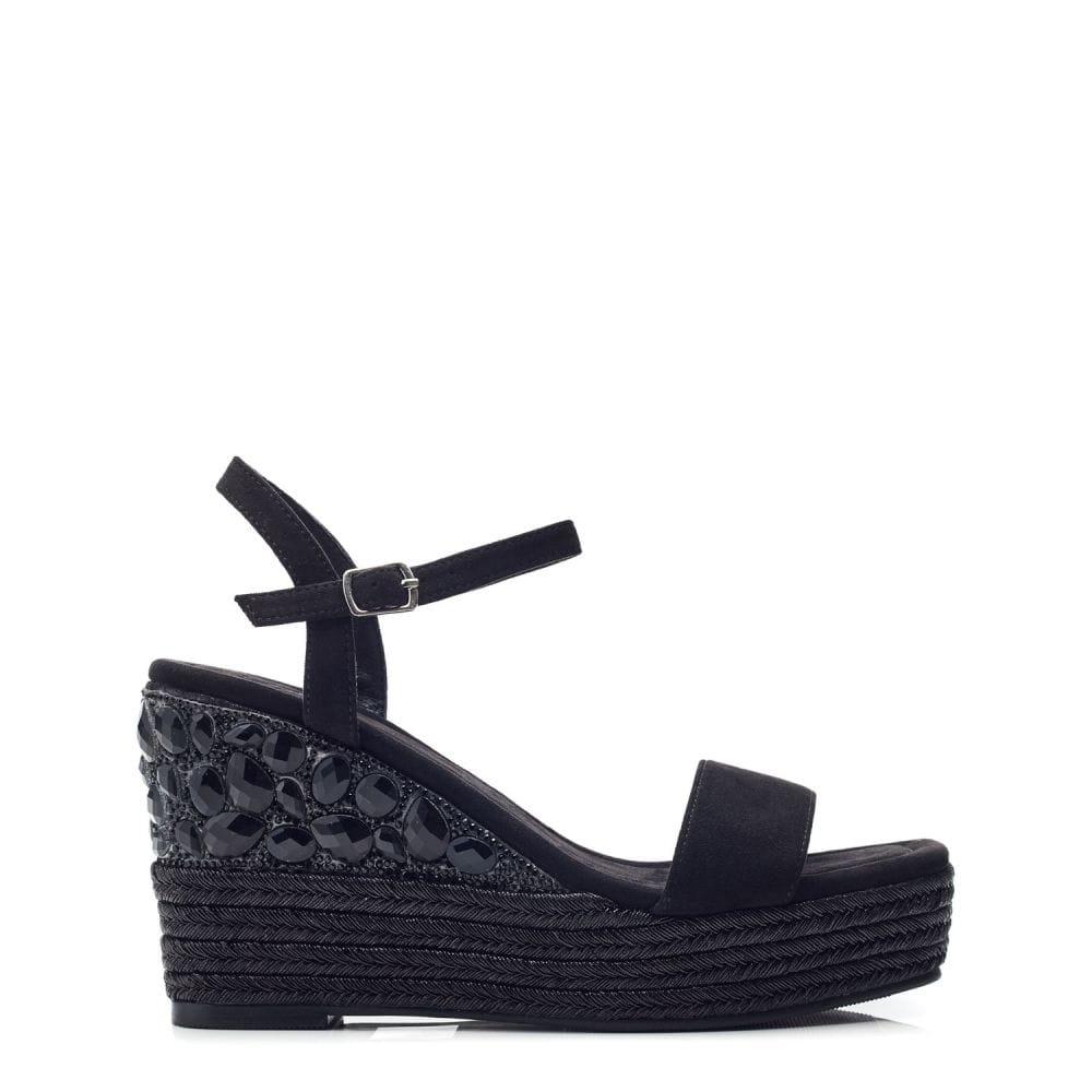 Moda In Pelle Yaritza Black Alcantara 38 Size: EU 38 / UK 5