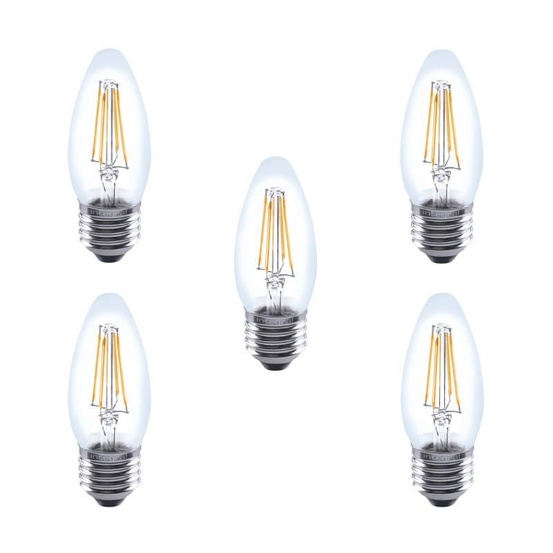 Integral LED Glass Candle Bulb E27 4W (40W) 2700K Non-Dimmable Lamp -