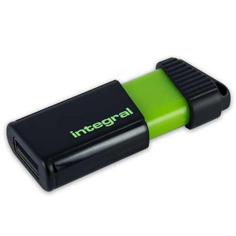 Integral 128GB Pulse USB Flash Drive - 12MB/s - Green