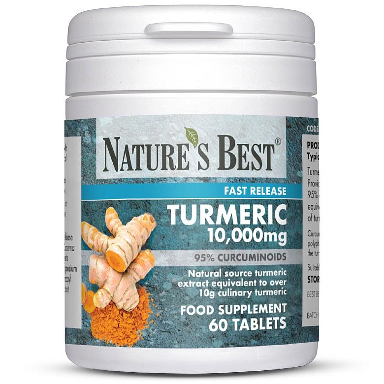 Turmeric 10,000Mg, Fast Release Formula 240 Tablets In 2 Pots