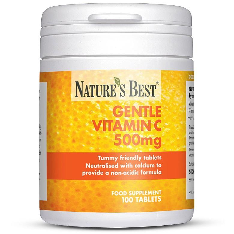 Gentle Vitamin C 500Mg, High Strength, Nonacidic Formula 100 Tablets