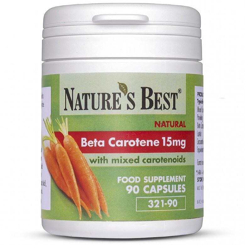 Beta Carotene 15 Mg, Natural Source With Mixed Carotenoids 90 Capsules