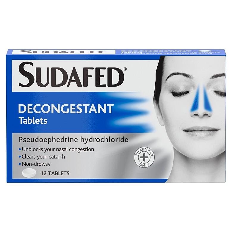 Sudafed Decongestant Tablets 12