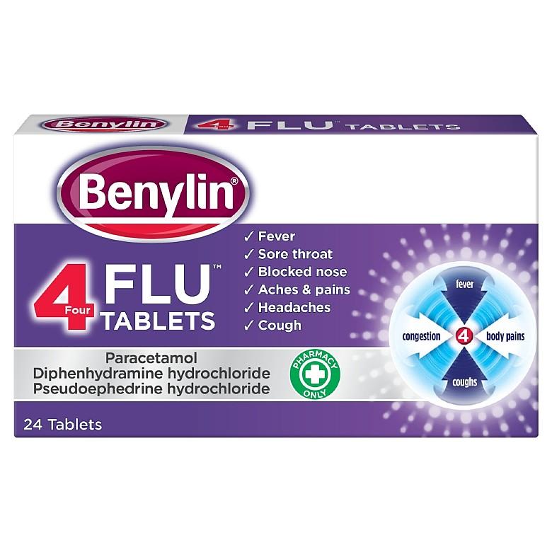 Benylin 4 Flu Tablets 24