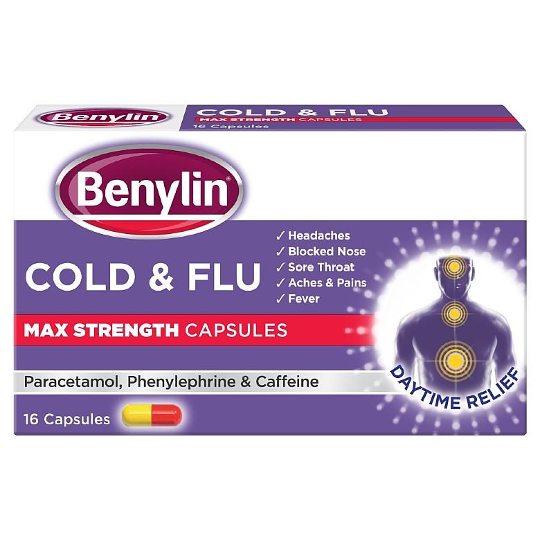 Benylin Cold & Flu Max Strength Capsules 16