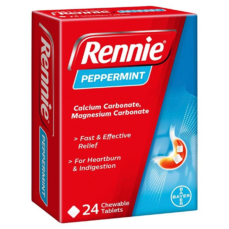 Rennie Peppermint 24 Chewable Tablets